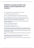 Hartman-s nursing assistant care chapter 15 Exam Questions and Answers