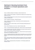 Hartman-s Nursing Assistant Care Chapter-s 1-3 Exam Questions and Answers
