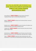 WGU D313 OA ANATOMY AND PHYSIOLOGY Exam LATEST UPDATE &lpar;2025&rpar;
