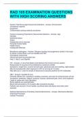 RAD 105 EXAMINATION QUESTIONS WITH HIGH SCORING ANSWERS 