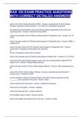 RAD 105 EXAM PRACTICE QUESTIONS WITH CORRECT DETAILED ANSWERS 