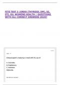 FITZ TEST 3 &vert;ENDO &lpar;THYROID&comma; DM&rpar;&comma; GI&comma; STI&comma; GU&comma; WOMENS HEALTH &vert; QUESTIONS WITH ALL CORRECT ANSWERS 2025&excl;&excl;