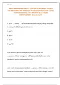 ABYC MARINE ELECTRICAL CERTIFICATION Exam Practice  Test Bank With 500 Real Exam Practice Questions and Correct  Verified Answers&vert; ABYC MARINE ELECTRICAL  CERTIFICATION  Prep &lpar;Latest&excl;&rpar;