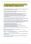 RAD 105 TEST FIVE EXAM QUESTIONS WITH 100&percnt; CORRECT ANSWERS 