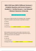 WGU C232 Exam 2025 &lpar;2 Different Versions&rpar; &vert; Complete Questions and Correct Answers &vert; Graded A&plus; &vert; Verified Answers &vert; Just Released &vert; Western Governors University