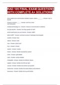 RAD 105 FINAL EXAM QUESTIONS WITH COMPLETE A&plus; SOLUTIONS 