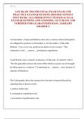   LSU BLAW 3201 FRY FINAL EXAM EXAM AND  PRACTICE EXAM QUESTIONS 2025&sol;2026 NEWEST  TEST BANK &vert; ALL FREQUENTLY TESTED ACTUAL  EXAM QUESTIONS AND ANSWERS &vert; ACCURATE AND  VERIFIED FOR GUARANTEED PASS &vert; ALREADY  GRADED A