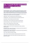 RAD 112 EXAM REVIEW QUESTIONS WITH CORRECT DETAILED ANSWERS 