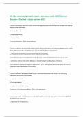 NR 442 community health exam 2 questions with 100&percnt; Correct Answers &vert; Verified &vert;Latest version 2025