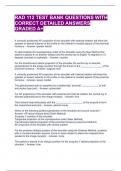 RAD 112 TEST BANK QUESTIONS WITH CORRECT DETAILED ANSWERS GRADED A&plus; 