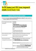 The TEFL Academy &lpar;Level 5 TEFL Course&rpar;&period; Assignment B complete&period; &lbrack;Correctly Passed&rsqb; A&plus; Grade