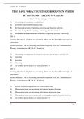 TEST BANK FOR ACCOUNTING INFORMATION SYSTEM  1ST EDITION BY ARLINE SAVAGE A&plus;