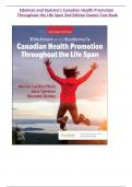 Edelman and Kudzma&rsquo;s Canadian Health Promotion  Throughout the Life Span 2nd Edition Dames Test Bank