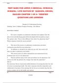 TEST BANK FOR LEWIS'S MEDICAL- SURGICAL  NURSING&comma; 12TH EDITION BY  HARDING&comma; KWONG&comma;  HAGLER CHAPTER 1-69 A&plus; VERIFIED  QUESTIONS AND ANSWERS  Chapter 01&colon; Professional Nursing  Harding&colon; Lewis‟s Medical-Surgical Nursing&comma; 12th Edition  MULTIPLE 