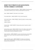 HSRT TEST PREP EXAM QUESTIONS WITH CORRECT ANSWERS&period;