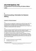 Fundamentals of Cost Accounting &lpar;7th Edition&rpar; &ndash; William Lanen &ndash; Full Test Bank with Verified Answers