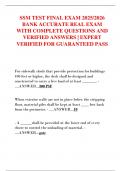 SSM TEST FINAL EXAM 2025&sol;2026  BANK ACCURATE REAL EXAM  WITH COMPLETE QUESTIONS AND  VERIFIED ANSWERS &vert; EXPERT  VERIFIED FOR GUARANTEED PASS