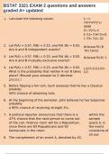 BSTAT 3321 EXAM 2 questions and answers graded A&plus; updated