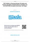  TEST BANK for Pharmacotherapy Principles and  Practice 5th Edition Chisholm-Burns Test Bank&period; ALL  102 CHAPTERS &lpar;Complete Download&rpar;&period; 344 Pages&period; &sol;&sol;&sol;&sol;  DR ERIC  &sol;&sol;&sol;&sol;  DR ERIC  DR ERIC &sol;&sol;&sol;           Pharmacotherapy Principles and Practice  5th Edition Chisho