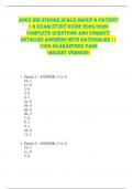 APEX NIH Stroke Scale Group B Patient  1-6 EXAM STUDY GUIDE 2025&sol;2026  COMPLETE QUESTIONS AND CORRECT  DETAILED ANSWERS WITH RATIONALES &vert;&vert;  100&percnt; GUARANTEED PASS  <RECENT VERSION> 