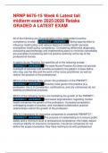 NRNP 6675-15 Week 6 Latest fall  midterm exam 2025&sol;2026 Retake  GRADED A LATEST EXAM  