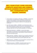 GBA 3 EXAM STUDY GUIDE 2025&sol;2026  COMPLETE QUESTIONS AND CORRECT  DETAILED ANSWERS WITH RATIONALES &vert;&vert;  100&percnt; GUARANTEED PASS  <RECENT VERSION> 
