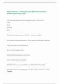NRSG 2630 Exam 1 &ndash; Respiratory with 100&percnt; Correct Answers &vert; Verified &vert;Latest version 2025