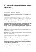 NY Independent General Adjuster Exam - Series 17-70 NEWEST 2025&sol;2026 ACTUAL EXAM COMPLETE QUESTIONS AND CORRECT DETAILED ANSWERS &lpar;VERIFIED ANSWERS&rpar; &vert;ALREADY GRADED A&plus;&vert;&vert;BRAND NEW&excl;&excl;