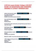 LVN Exit exam-Unitek College LVN EXIT  EXAM  50 QUESTIONS AND ANSWERS  GRADED A LATEST VERSION 2025 