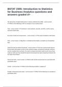 BSTAT 2305&colon; Introduction to Statistics for Business Analytics questions and answers graded A&plus;