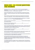 MANA 4322 - CH&period; 9 EXAM QUESTIONS AND ANSWERS