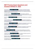 RBT Practice Exam Questions and  Answers RATED A&plus; 2025 