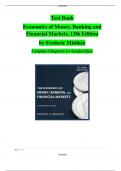 Test Bank  Economics of Money&comma; Banking and  Financial Markets&comma; 13th Edition  by Frederic Mishkin  Complete Chapters&vert; A&plus; Graded Quiz  Franklyne A plus Pass  1 &vert; P age  DR ERIC DR ERIC  Franklyn A Plus Pass  Chapter 1  Why Study Money&comma; Banking&comma; and Financia