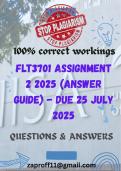 FLT3701 Assignment 2 2025 &lpar;Answer Guide&rpar; - Due 25 July 2025
