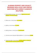 ALABAMA PROPERTY AND CASUALTY INSURANCE REAL LATEST AND VERIFIED QUESTIONS WITH CORRECT ELABORATE SOLUTIONS&period;&period;
