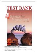  Strategic Management&colon; Text and Cases &ndash; Test Bank &vert; Dess&comma; McNamara&comma; Eisner &vert; 9th Edition &vert; Full Exam Question Collection