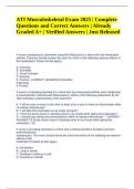  ATI Musculoskeletal Exam 2025 