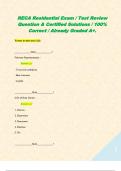 RECA Residential Exam &sol; Test Review Question & Certified Solutions &sol; 100&percnt; Correct &sol; Already Graded A&plus;&period;  
