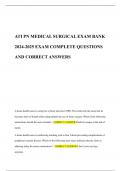  ATI PN MEDICAL SURGICAL EXAM BANK 2024-2025 EXAM COMPLETE QUESTIONS AND CORRECT ANSWERS