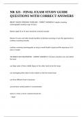 NR 325 - FINAL EXAM STUDY GUIDE QUESTIONS WITH CORRECT ANSWERS