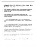 Chamberlain NR 325 Exam 2 Questions With Correct Answers