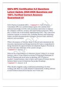 SAFe-SPC Certification 6&period;0 Questions  Latest Update 2025-2026 Questions and  100&percnt; Verified Correct Answers  Guaranteed A&plus;      SAFe Practice Consultant &lpar;SPC&rpar; - <<answer>>>&period;&period;SAFe Practice  Consultants &lpar;SPC&rpar; are certified cha