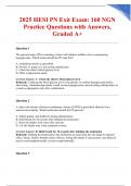2025 HESI PN Exit Exam&colon; 160 NGN Practice Questions with Answers&comma; Graded A&plus;