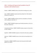 WGU - Scripting and Programming Foundations Exam 85 Questions with Verified Answers&comma;100&percnt;CORRECT