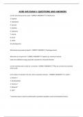 ACBS 445 EXAM 1 QUESTIONS AND ANSWERS