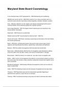 Maryland State Board Cosmetology NEWEST 2025&sol;2026 ACTUAL EXAM COMPLETE QUESTIONS AND CORRECT DETAILED ANSWERS &lpar;VERIFIED ANSWERS&rpar; &vert;ALREADY GRADED A&plus;&vert;&vert;BRAND NEW&excl;&excl;