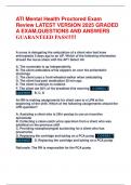 BUNDLE FOR ATI Mental Health Proctored Exam Review Exam LATEST VERSION NEWEST ACTUAL EXAM COMPLETE 240 QUESTIONS AND CORRECT DETAILED ANSWERS &lpar;VERIFIED ANSWERS&rpar;TESTBANK