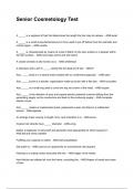 Senior Cosmetology Test NEWEST 2025&sol;2026 ACTUAL EXAM COMPLETE QUESTIONS AND CORRECT DETAILED ANSWERS &lpar;VERIFIED ANSWERS&rpar; &vert;ALREADY GRADED A&plus;&vert;&vert;BRAND NEW&excl;&excl;