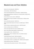 Maryland Laws and Fines- Esthetics NEWEST 2025&sol;2026 ACTUAL EXAM COMPLETE QUESTIONS AND CORRECT DETAILED ANSWERS &lpar;VERIFIED ANSWERS&rpar; &vert;ALREADY GRADED A&plus;&vert;&vert;BRAND NEW&excl;&excl;