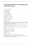 Air Assault School Phase 1 study guide exam with correct answers